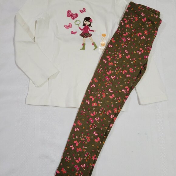 Gymboree Butterfly Girl size 5 NWT top, Used leggings set. Mixed Bin Z29 - Picture 2 of 4